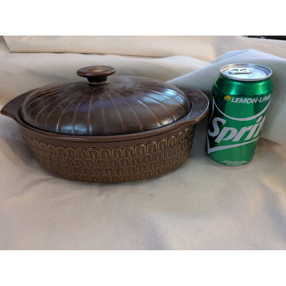 Wedgwood Pennine Oven To Table Casserole Dish‎ Lid Brown Ceramic England
